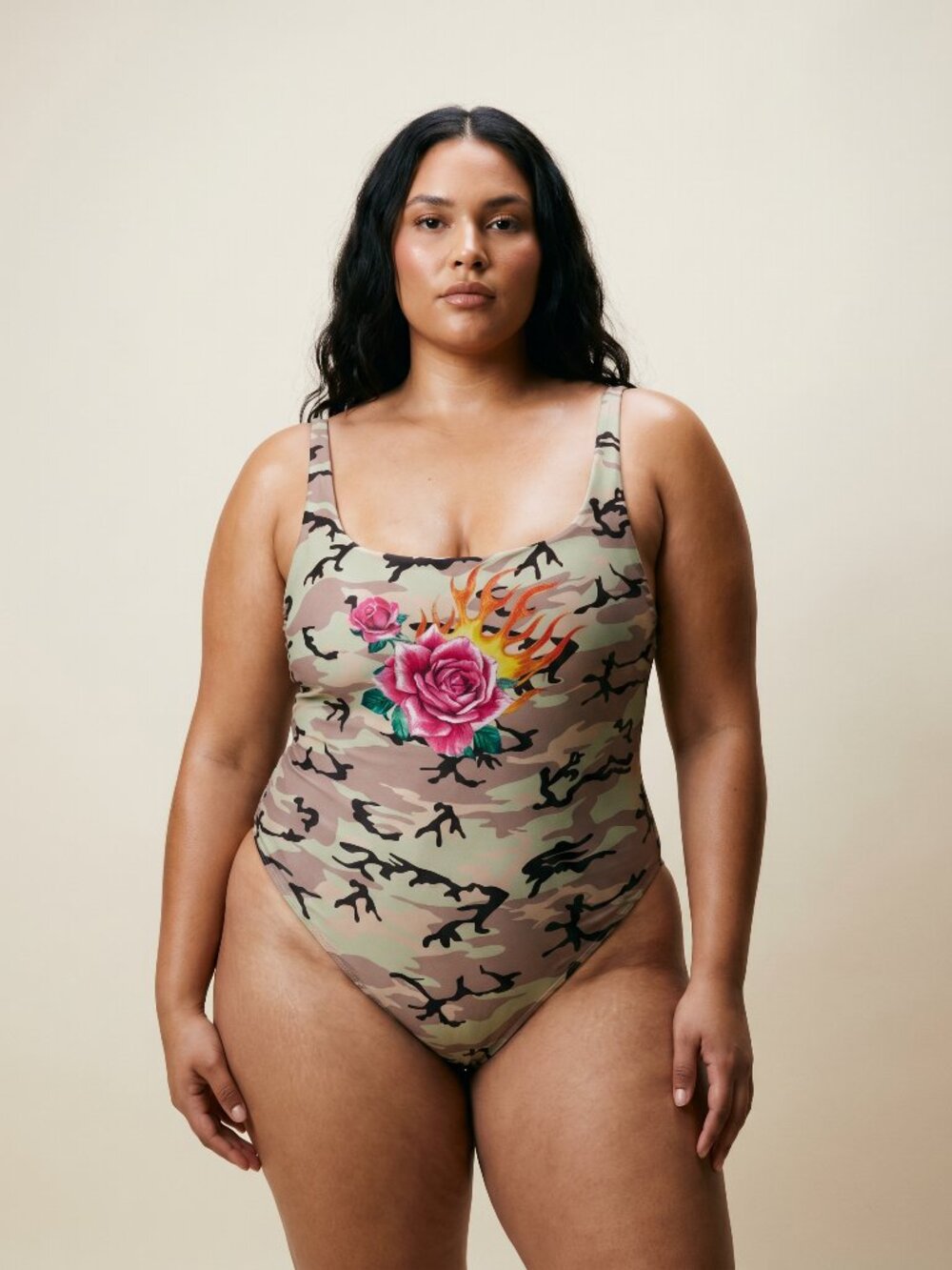 Wildfox Floral Camouflage Bodysuit